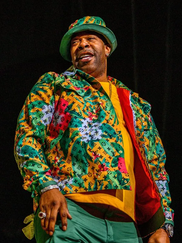 Busta Rhymes performing on stage