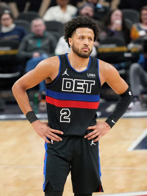 Cade Cunningham on a basketball court