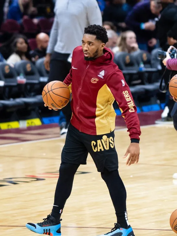 Donovan Mitchell on a basketball court