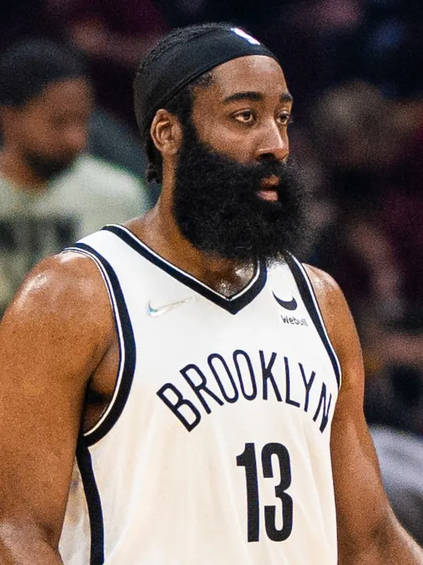 James Harden on a basketball court