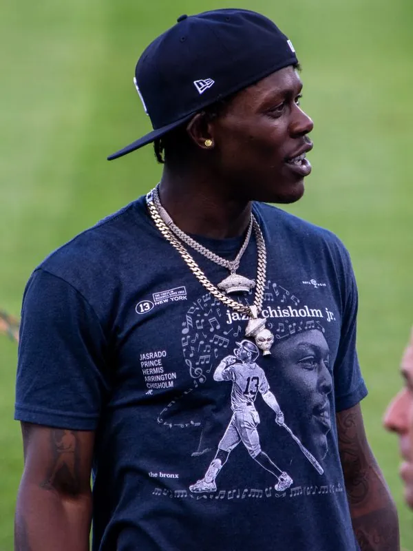 Jazz Chisholm Jr. on a baseball field