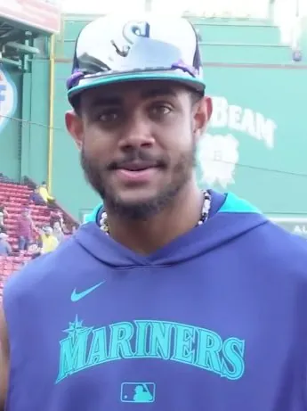 Julio Rodríguez at a baseball stadium