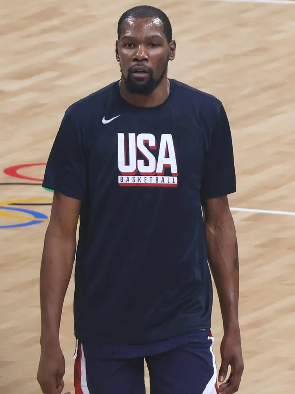 Kevin Durant on a basketball court