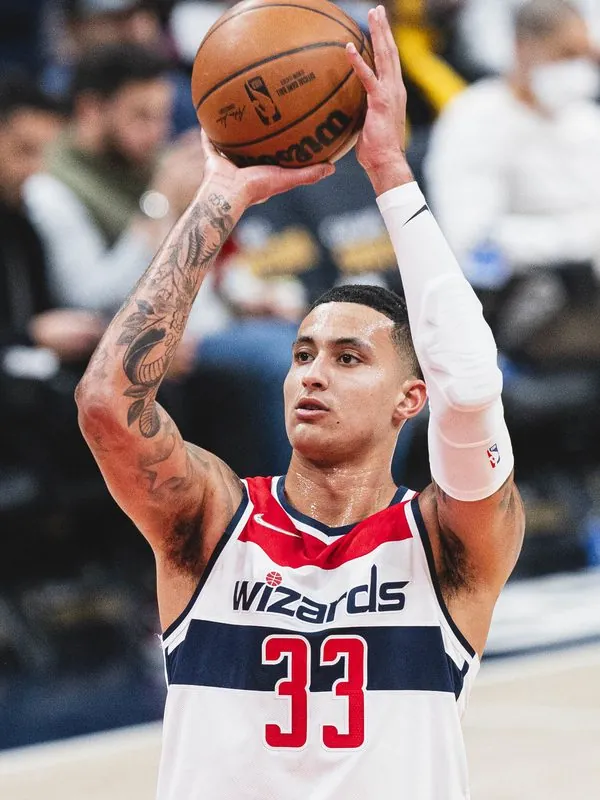 Kyle Kuzma on a basketball court