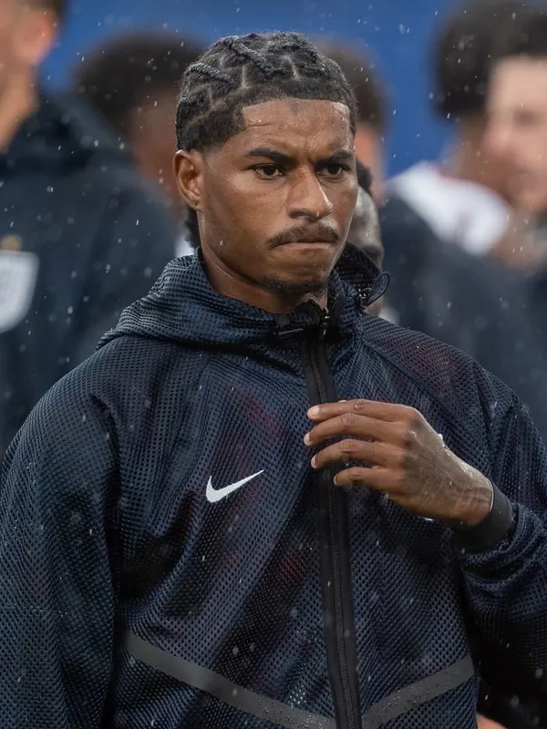 Marcus Rashford at a soccer stadium