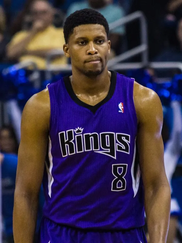 Rudy Gay on a basketball court