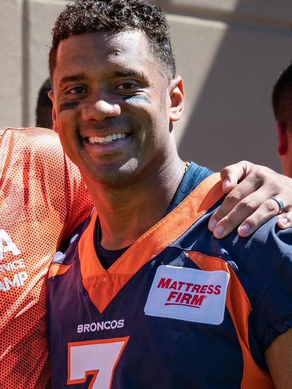 Russell Wilson in a football jersey