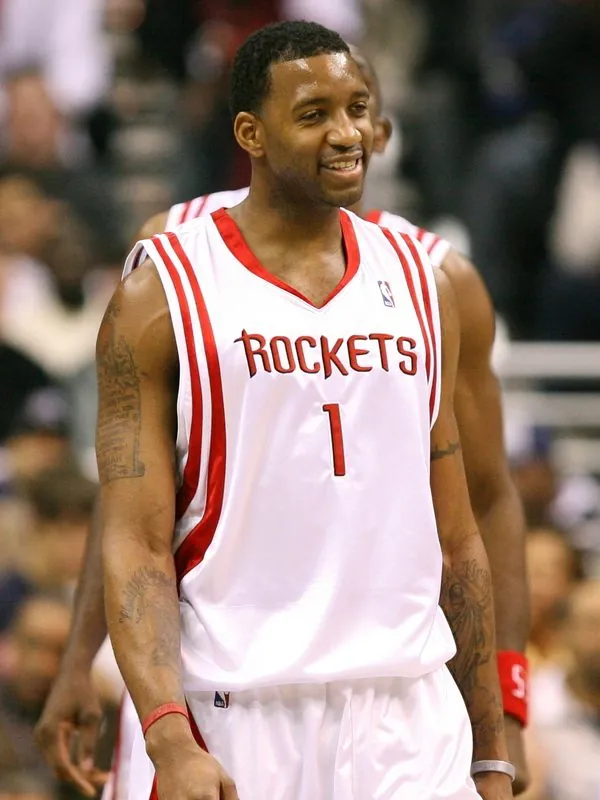 Tracy McGrady on a basketball court